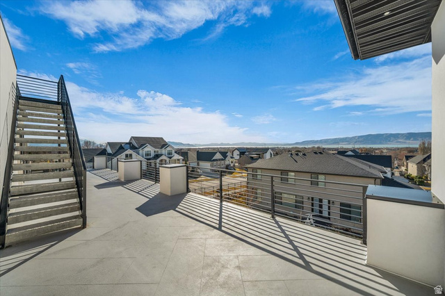 2152 South 30 West Orem, UT 84058 - Photo 56 of 56 View of patio / terrace featuring a residential view and stairs