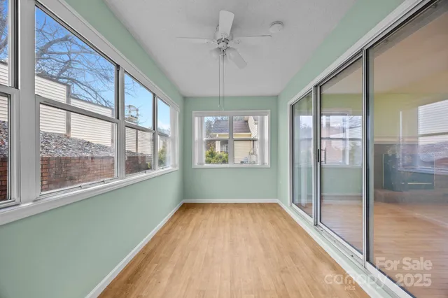 a view of empty room with a window