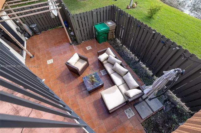 a view of deck with chairs