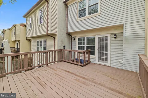 a view of a wooden deck