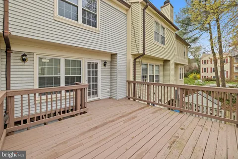 a view of a wooden deck