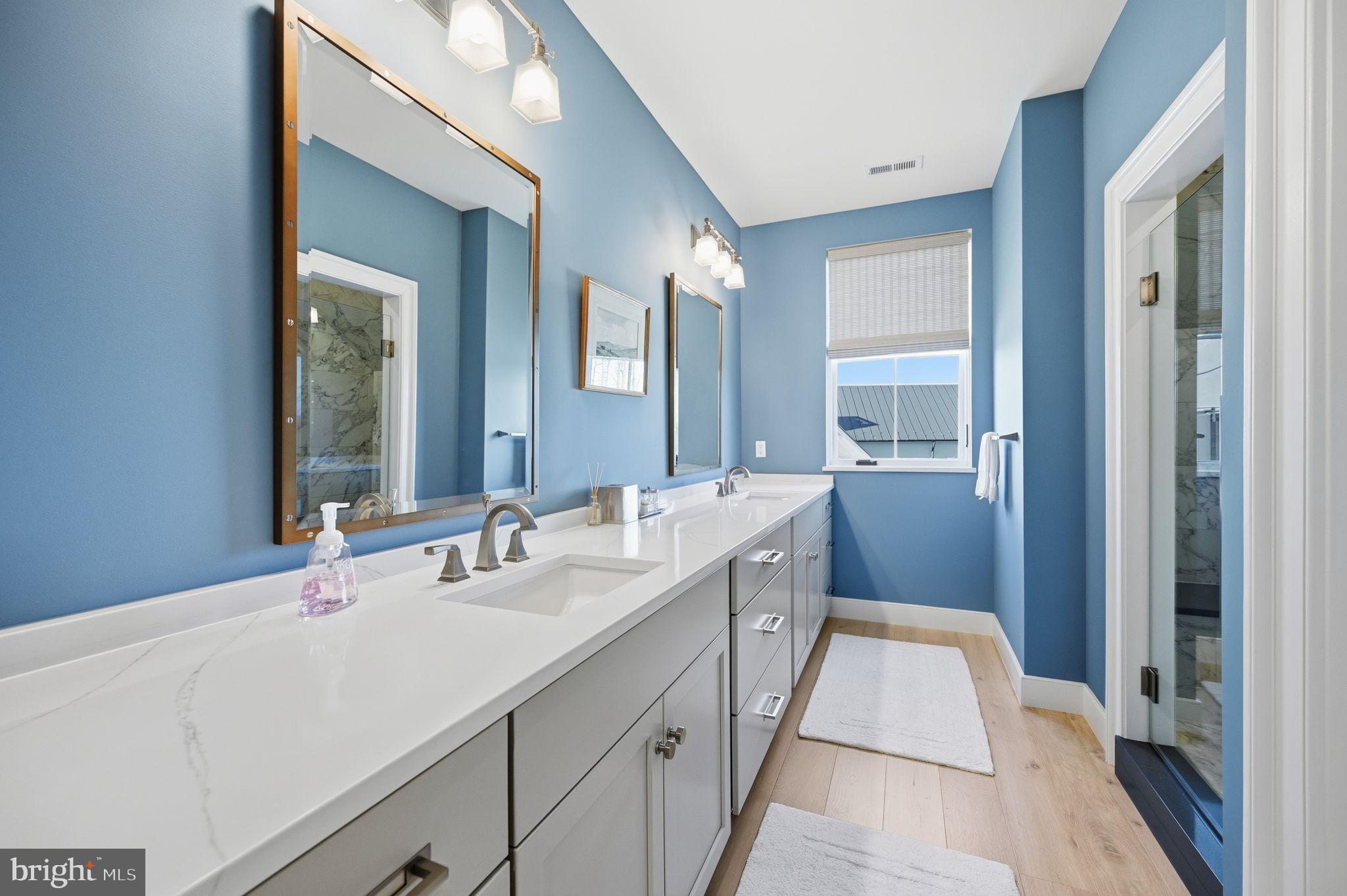 604 Martingale Ridge Drive Middleburg, VA 20117 - Photo 37 of 53 Serene blue bathroom with modern elegance.