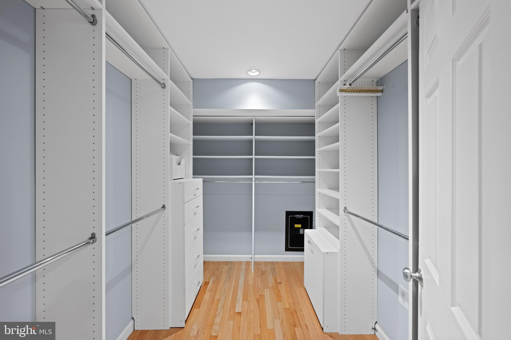 3529 Yuma Street Northwest Washington, DC 20008 - Photo 31 of 46 a view of walk in closet with empty racks