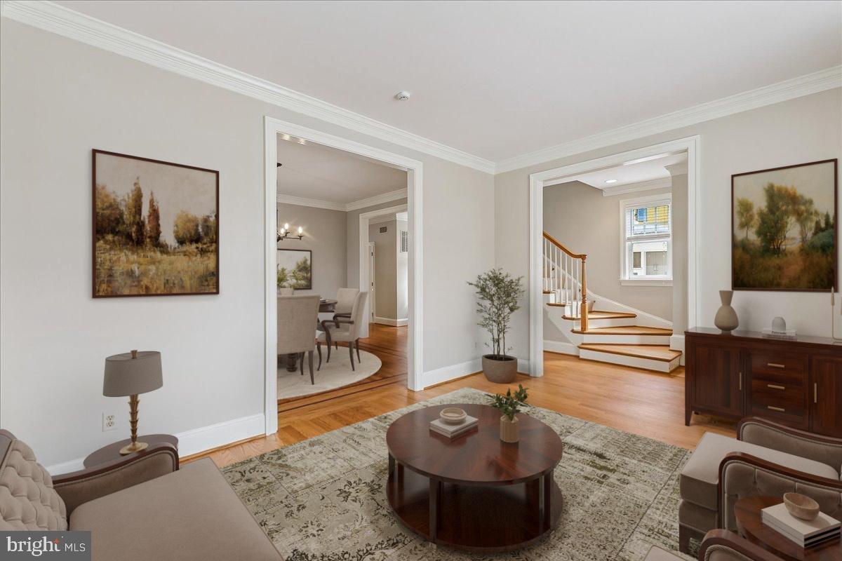 5601 Broad Branch Road Northwest Washington, DC 20015 - Photo 19 of 56 Living Room (Staged)