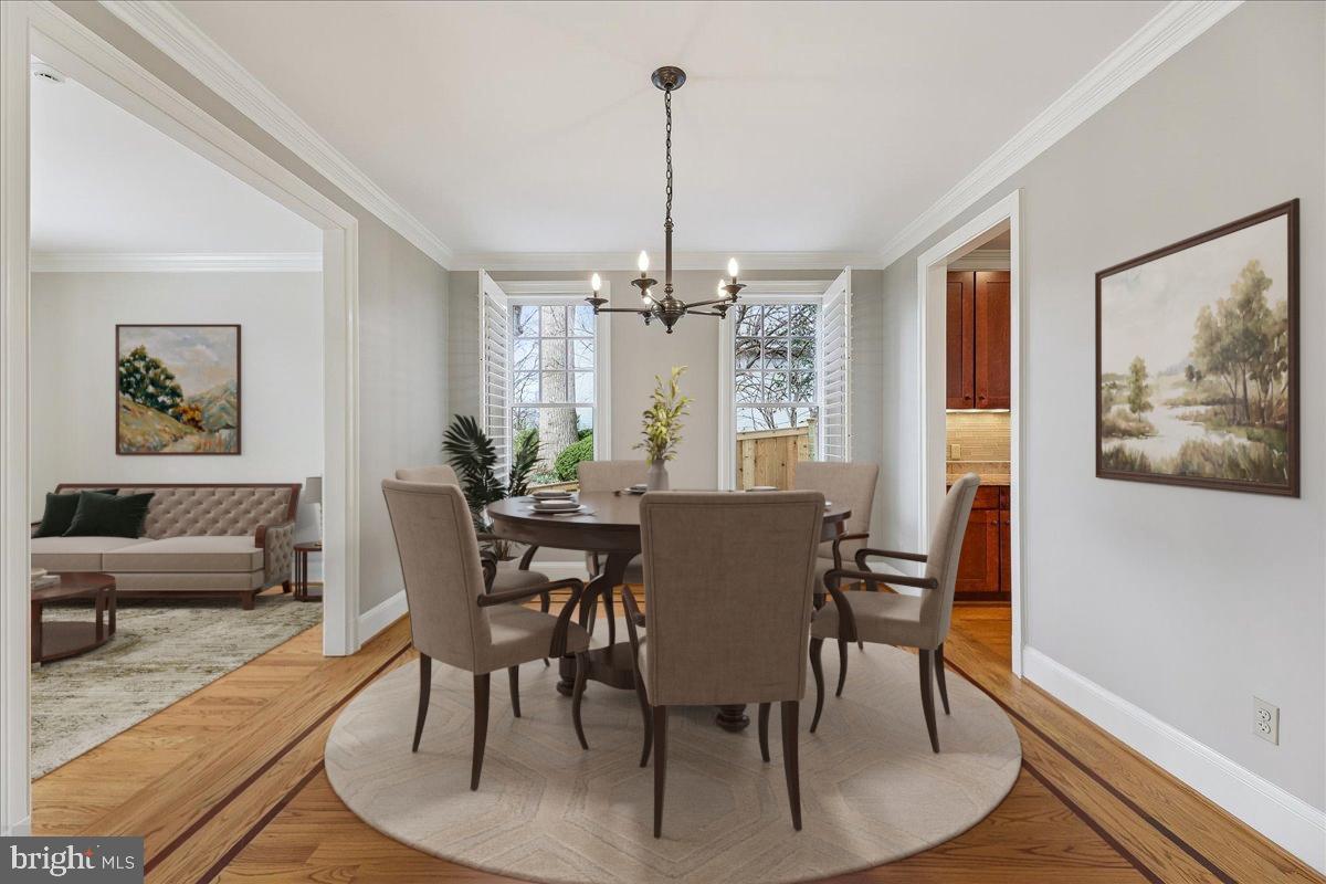 5601 Broad Branch Road Northwest Washington, DC 20015 - Photo 20 of 56 Formal Dining Room (Virtually Staged)