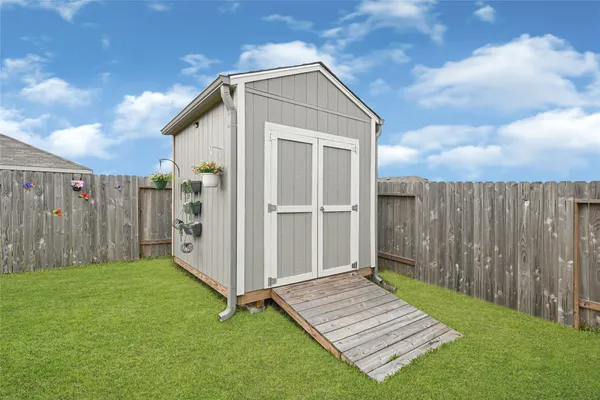 a backyard of a house