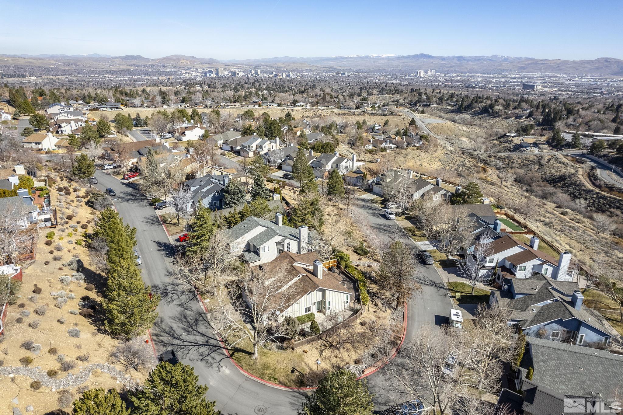 2390 High Terrace Drive Reno, NV 89509 - Photo 29 of 36 an aerial view of residential houses with outdoor space