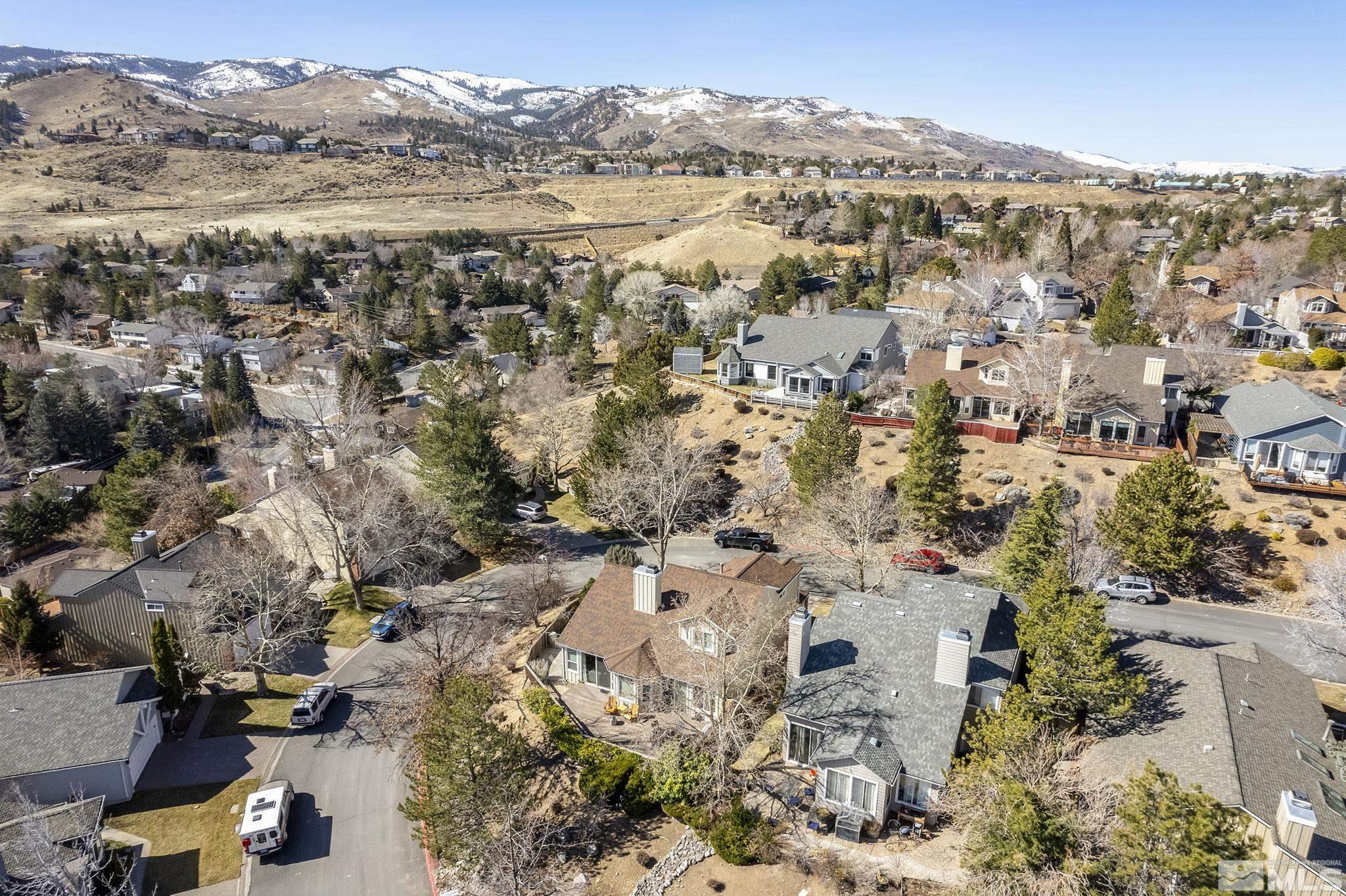 2390 High Terrace Drive Reno, NV 89509 - Photo 32 of 36 an aerial view of residential house with outdoor space