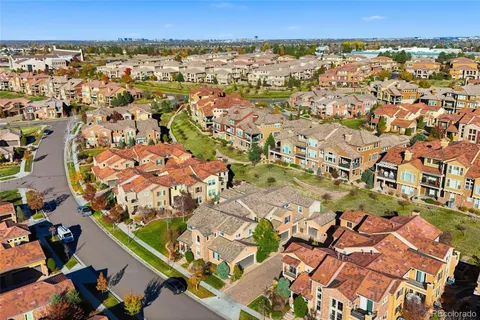 an aerial view of multiple house