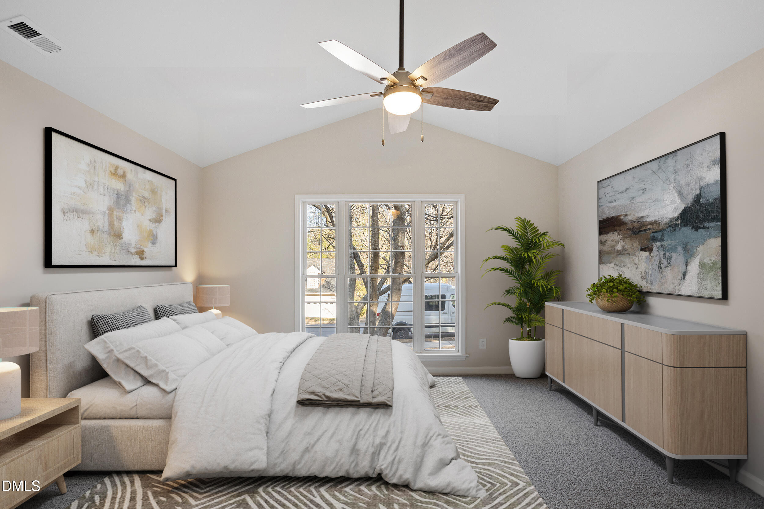 247 Tillamook Drive Wake Forest, NC 27587 - Photo 7 of 30 a bedroom with a large bed couch and a window