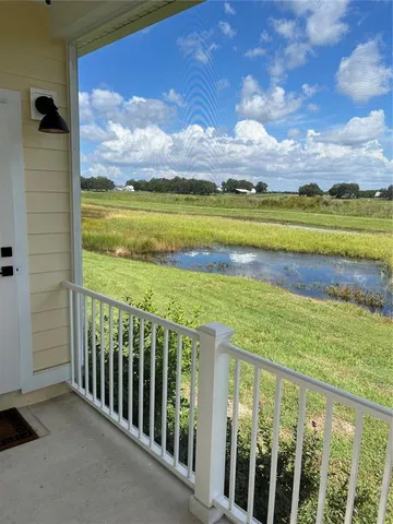 a view of sky from balcony