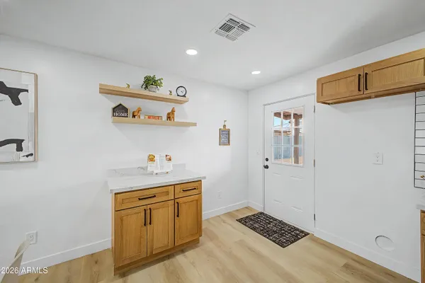 a room with storage and utility