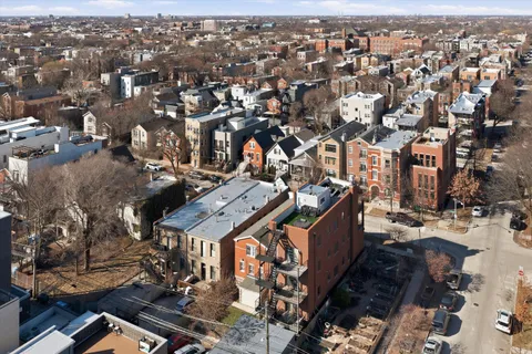 an aerial view of a city