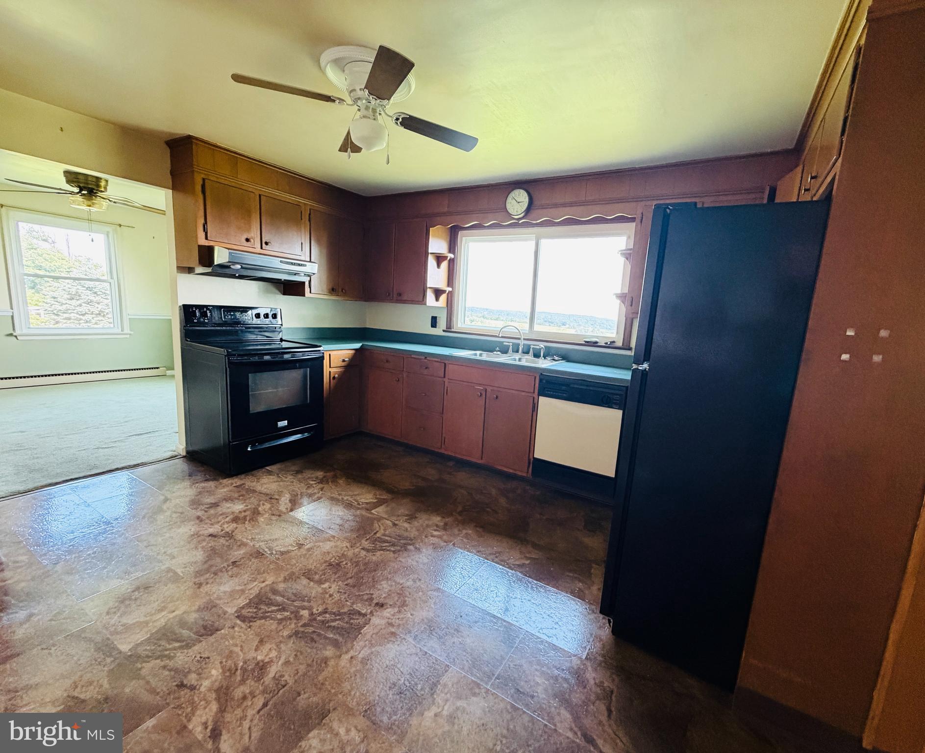Kitchen with updated flooring
