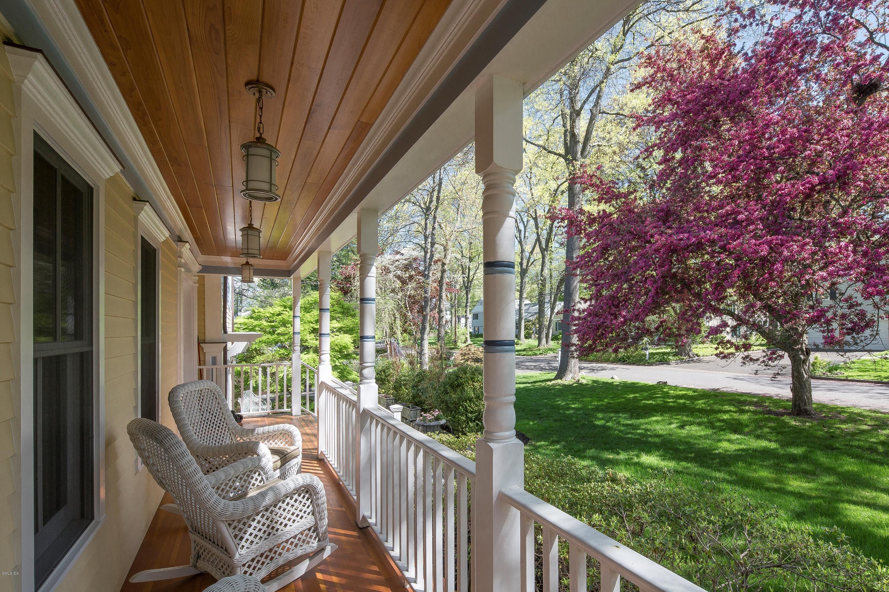 10 Palmer Terrace Riverside, CT 06878 - Photo 4 of 21 a view of a porch with furniture and garden