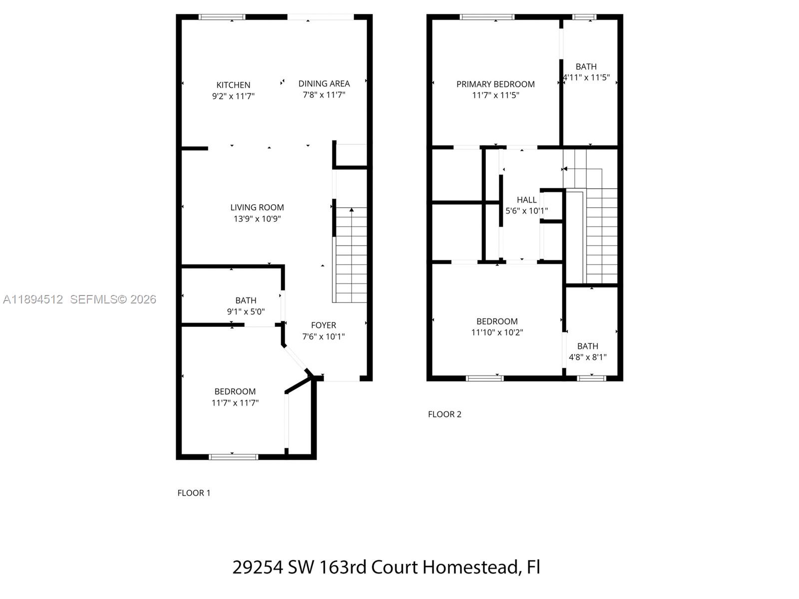 29254 Southwest 163rd Court Homestead, FL 33033 - Photo 29 of 29 a picture of a floor plan