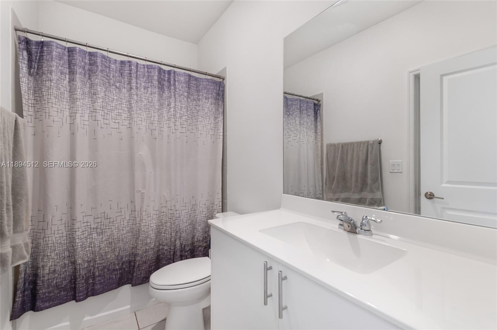29254 Southwest 163rd Court Homestead, FL 33033 - Photo 10 of 29 a bathroom with a sink a toilet and shower curtain