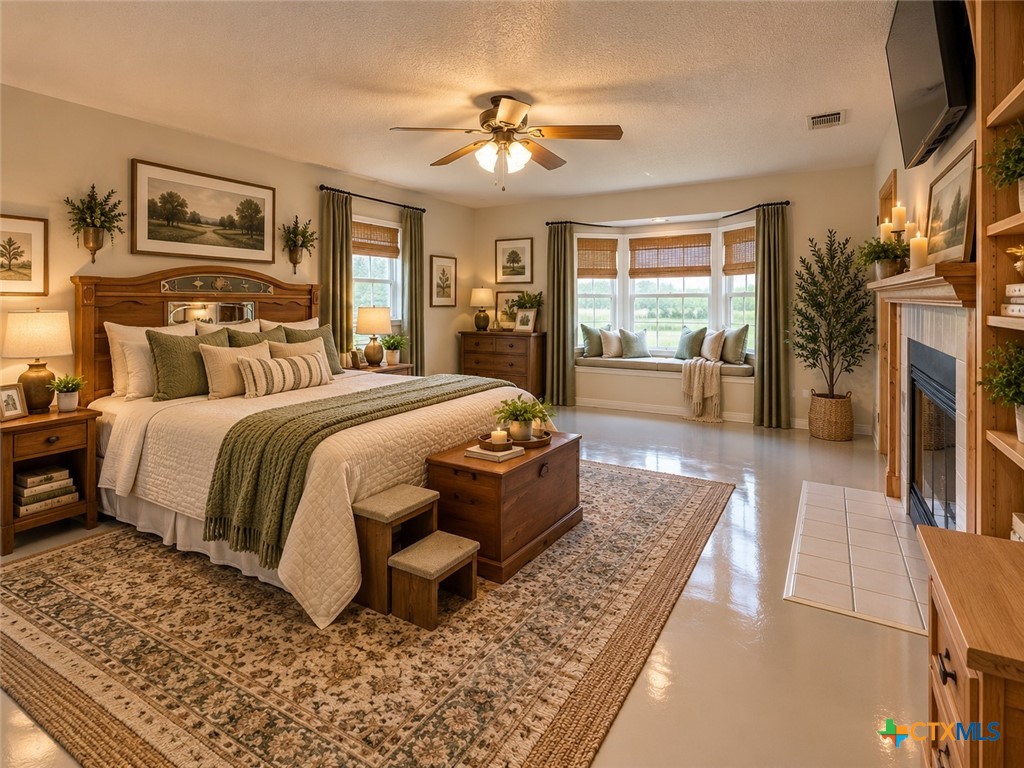 389 Hausmann Road Cuero, TX 77954 - Photo 43 of 47 AI-GENERATED CONCEPT IMAGE – FOR VISUALIZATION ONLY. Depicts potential renovations/updates. Property is currently as shown in the original listing photos.