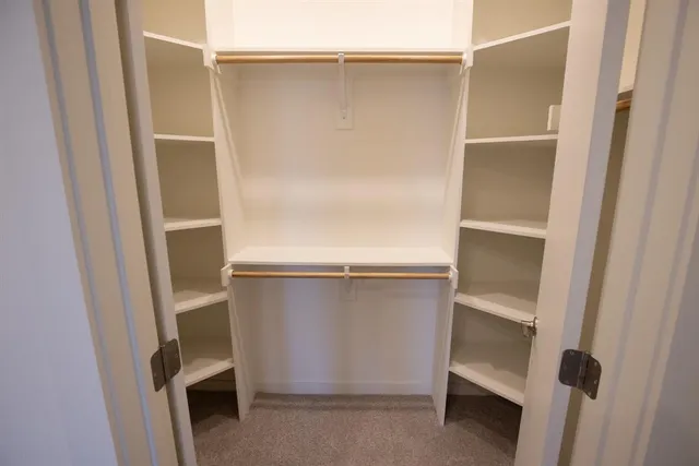 a close view of closet