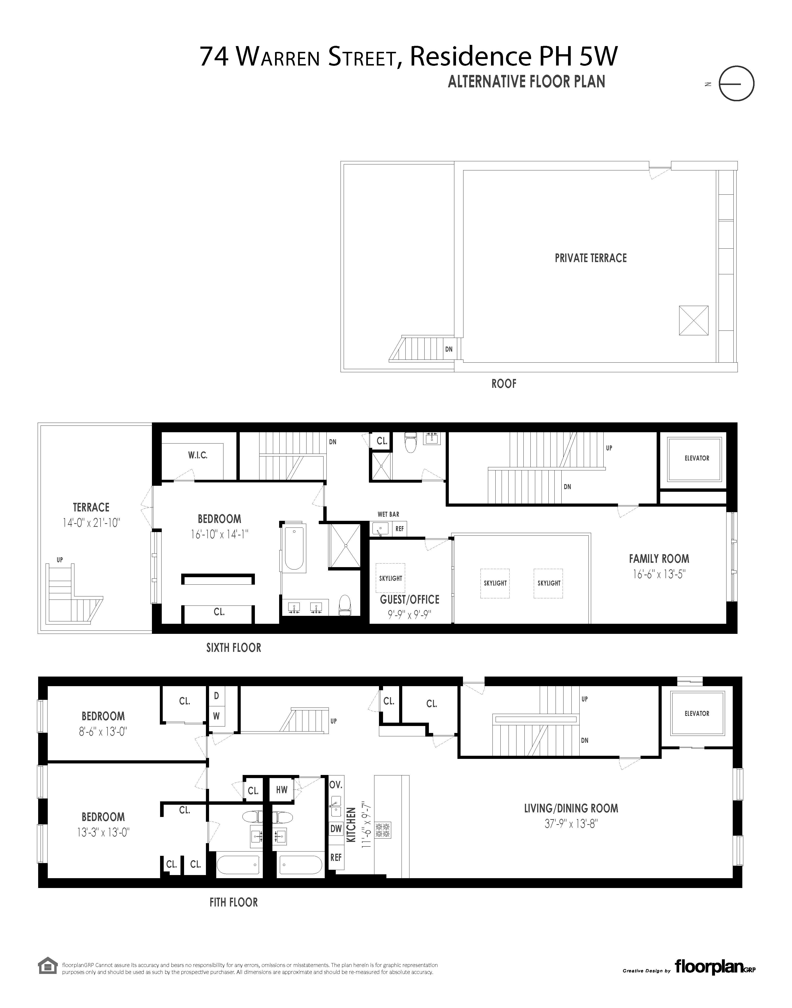 74 Warren Street, Unit PH5W Manhattan, NY 10007 - Photo 25 of 25