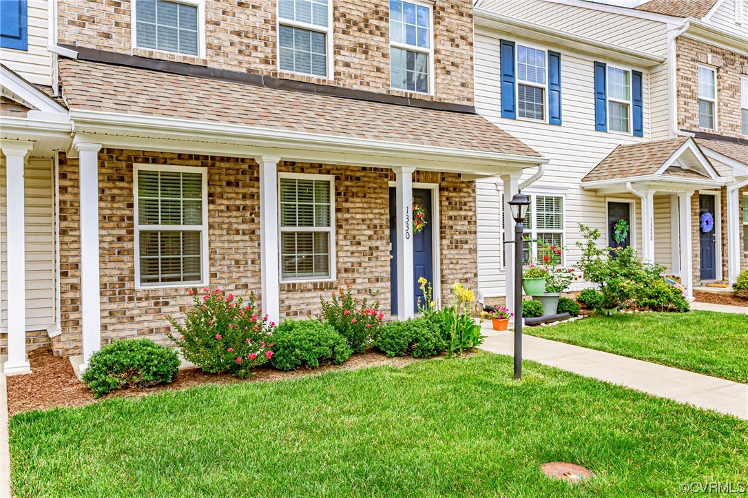 Inviting covered porch
