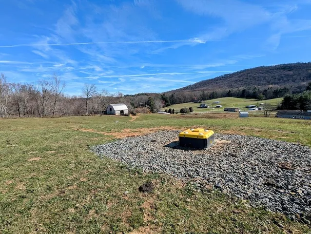 a view of a yard with an outdoor space