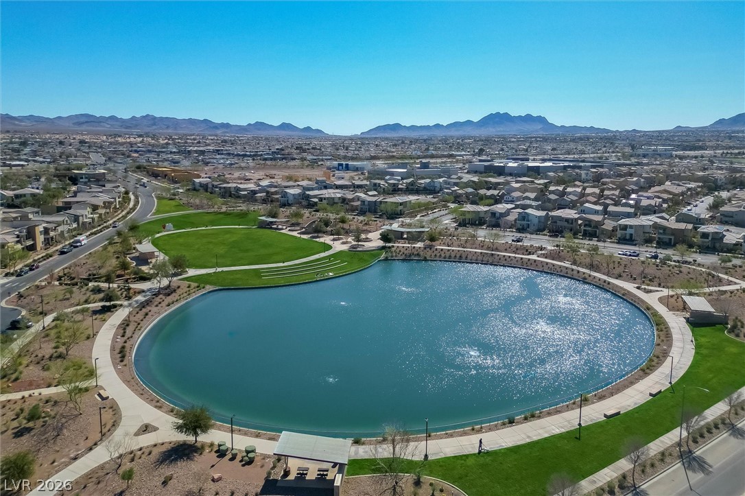 175 Hazel Heights Henderson, NV 89011 - Photo 1 of 55 Aerial view of residential area featuring a water and mountain view