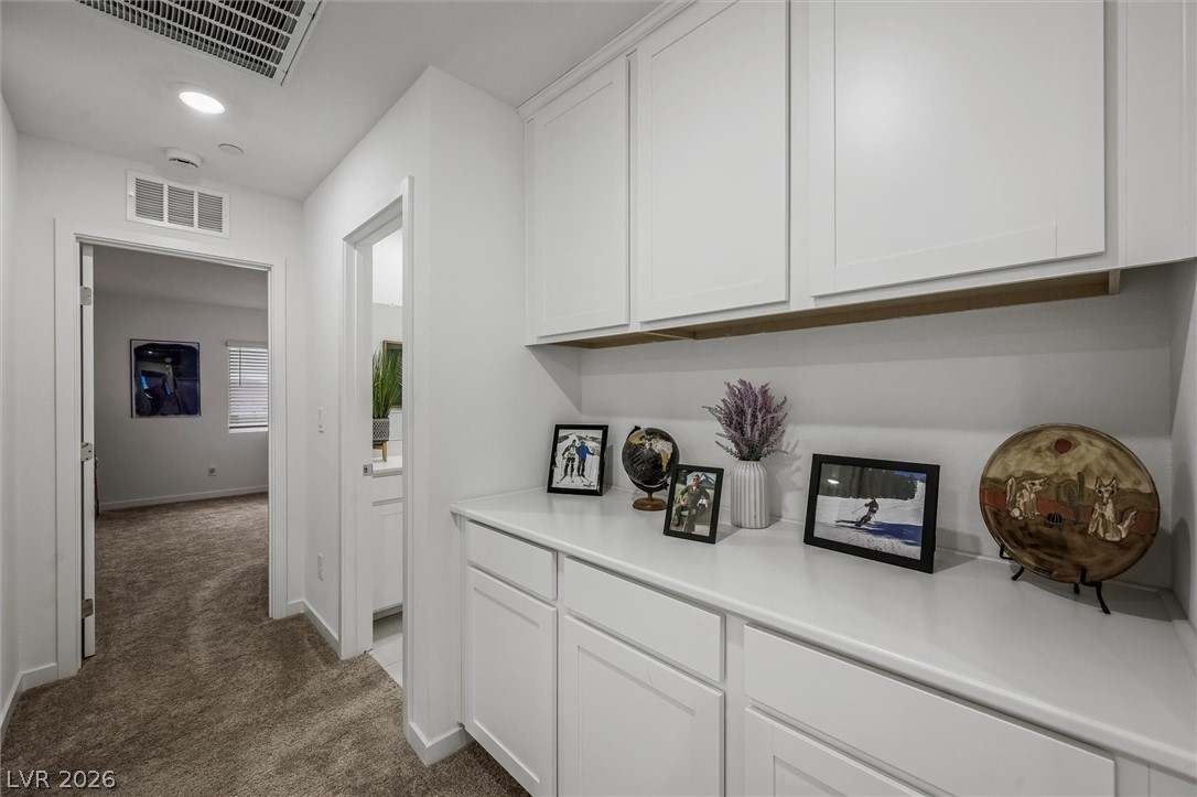 175 Hazel Heights Henderson, NV 89011 - Photo 24 of 55 Corridor featuring dark carpet and recessed lighting