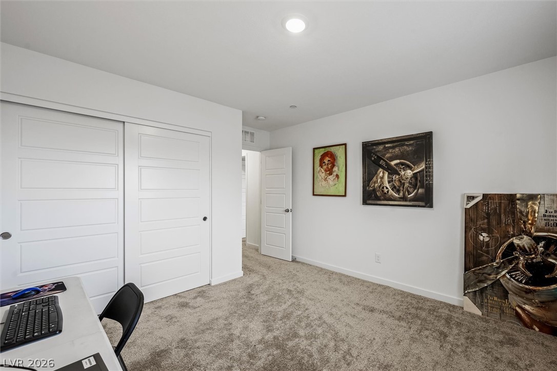 175 Hazel Heights Henderson, NV 89011 - Photo 27 of 55 Office area featuring carpet flooring and baseboards