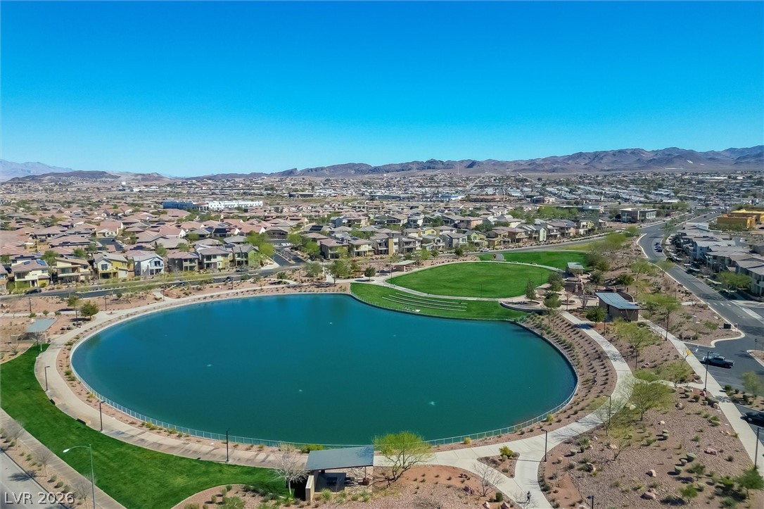 175 Hazel Heights Henderson, NV 89011 - Photo 44 of 55 Aerial perspective of suburban area featuring a water and mountain view
