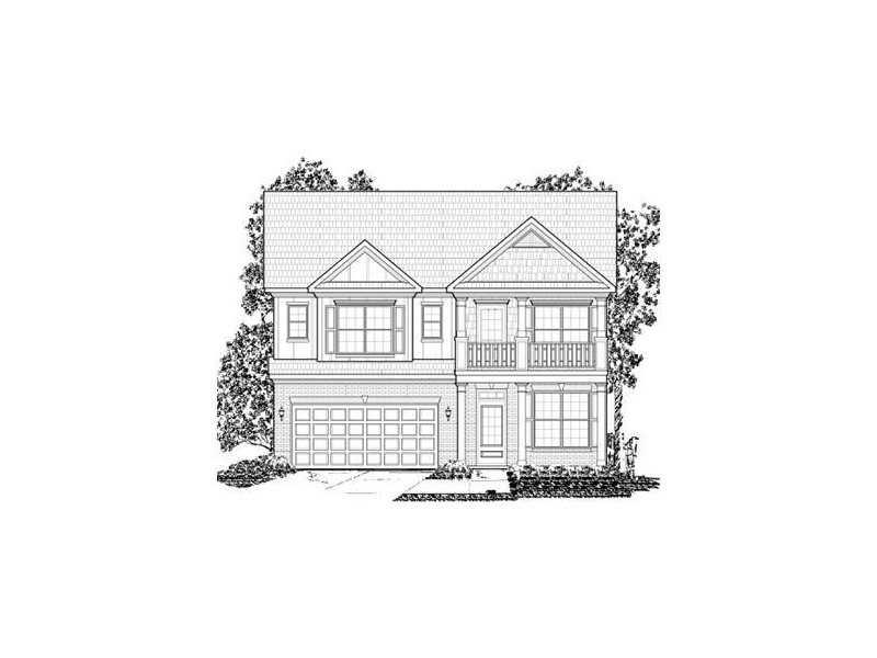 7796 Mastiff Road Fairburn, GA 30213 - Photo 1 of 1 Exterior Front. Rendering of plan and elevation.