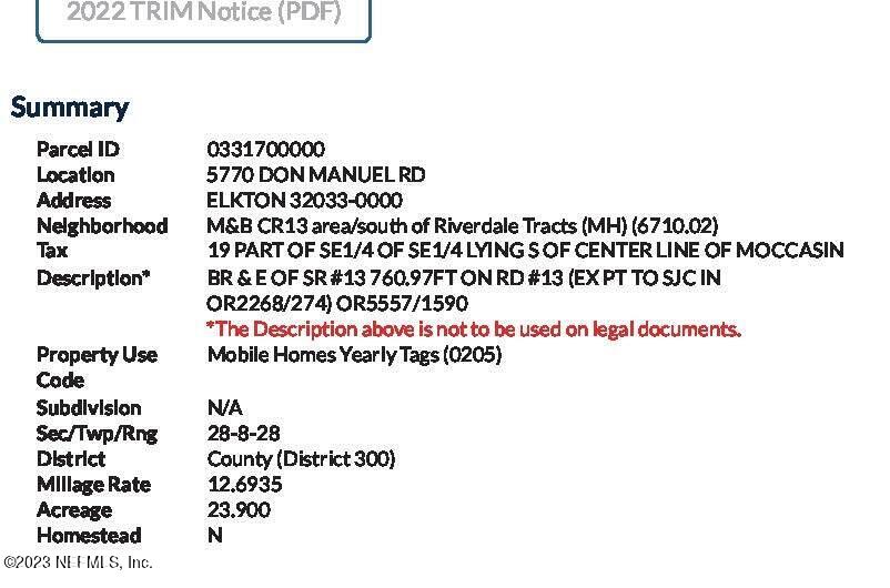 5770 Don Manuel Road Elkton, FL 32033 - Photo 27 of 29 5770 DON MANUEL RD_Property-Card