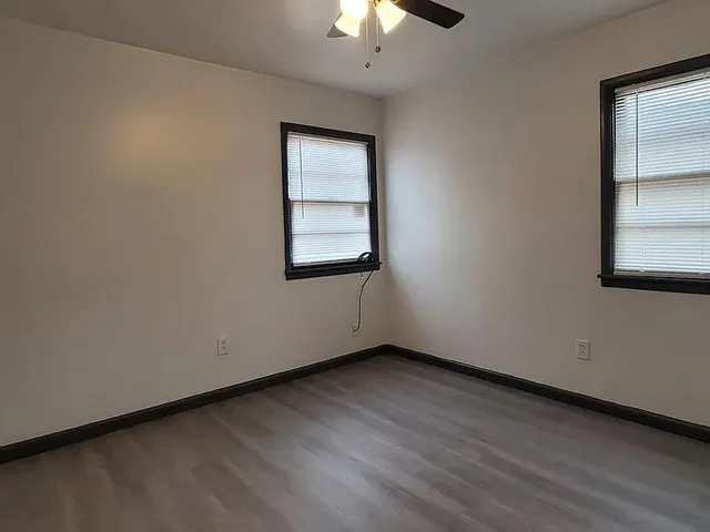 an empty room with a window