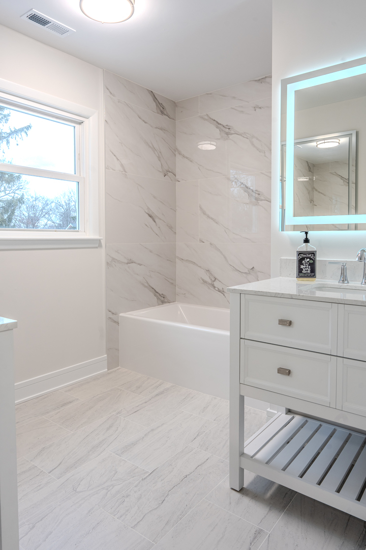 11 South Alfred Avenue Elgin, IL 60123 - Photo 11 of 22 a bathroom with a bathtub sink and mirror