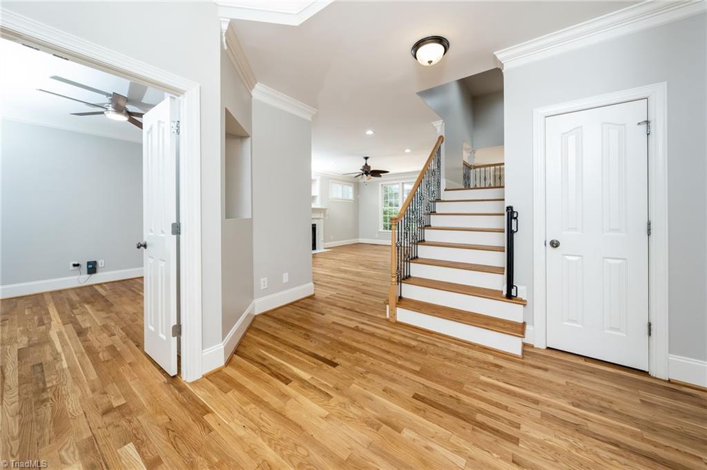 1041 Barnford Mill Road Wake Forest, NC 27587 - Photo 6 of 41 Foyer with all hardwoods on first level