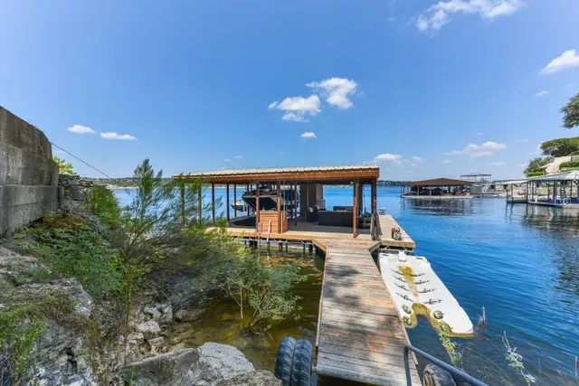 a view of a lake with a mountain