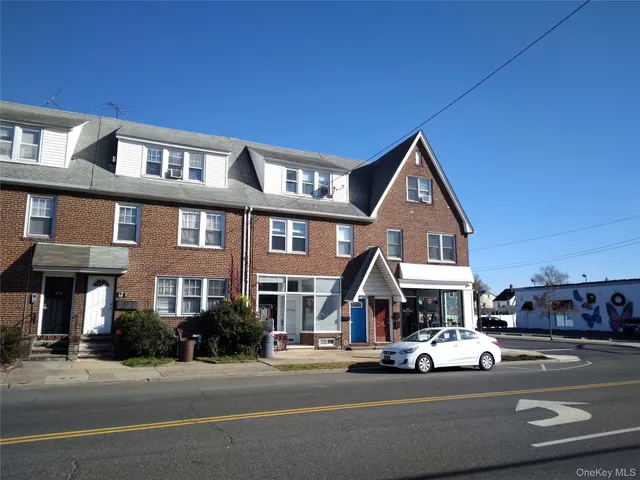 a car parked in front of a building