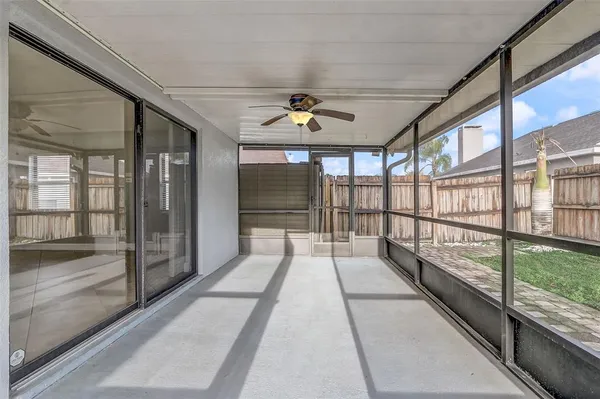 a view of a building from the ceiling window