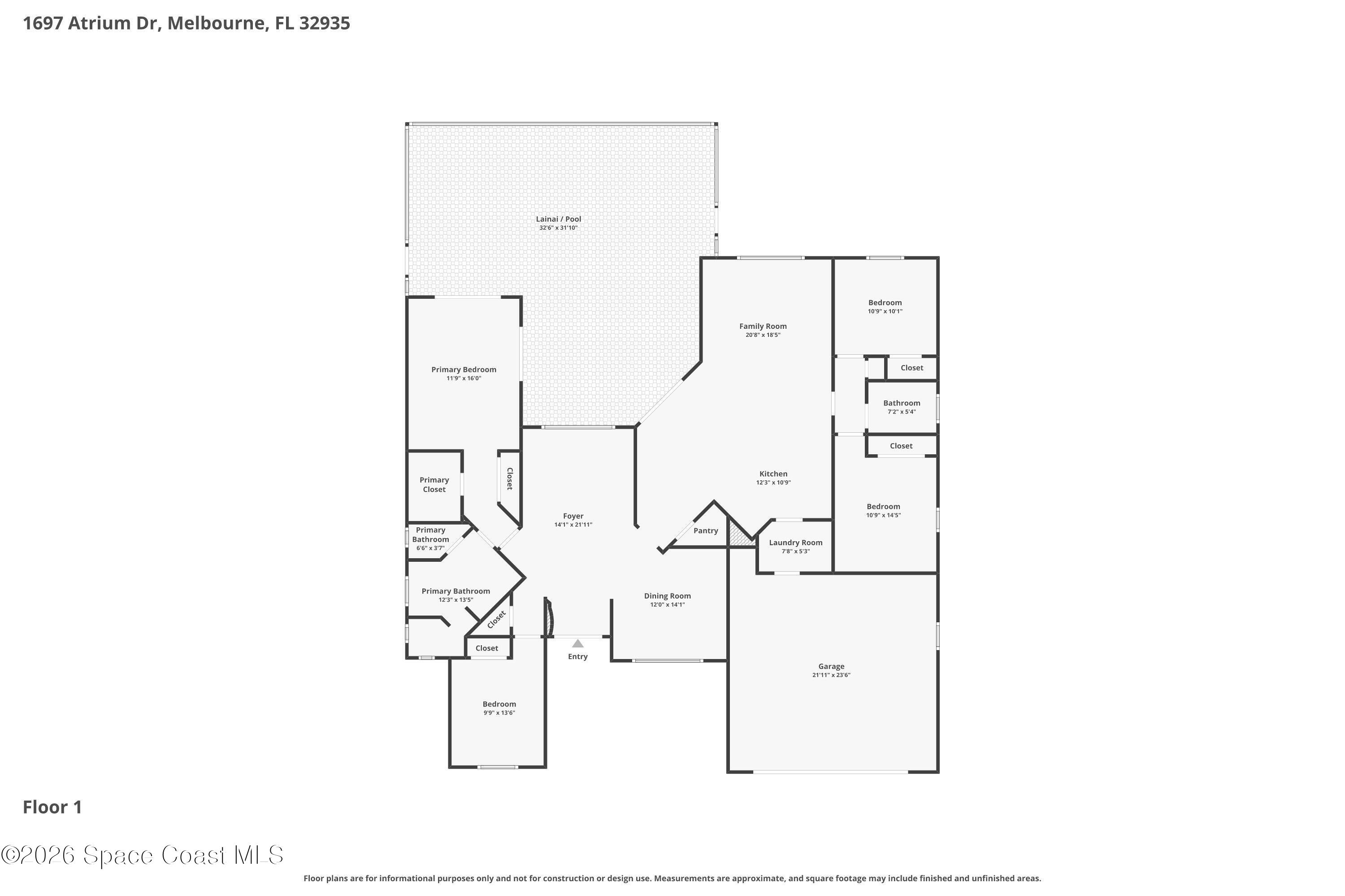 1697 Atrium Drive Melbourne, FL 32935 - Photo 34 of 36 Floor-1