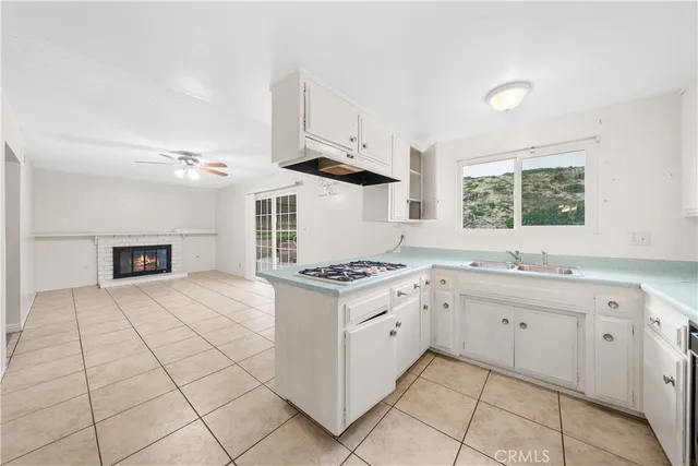 a kitchen with a stove a sink and a refrigerator
