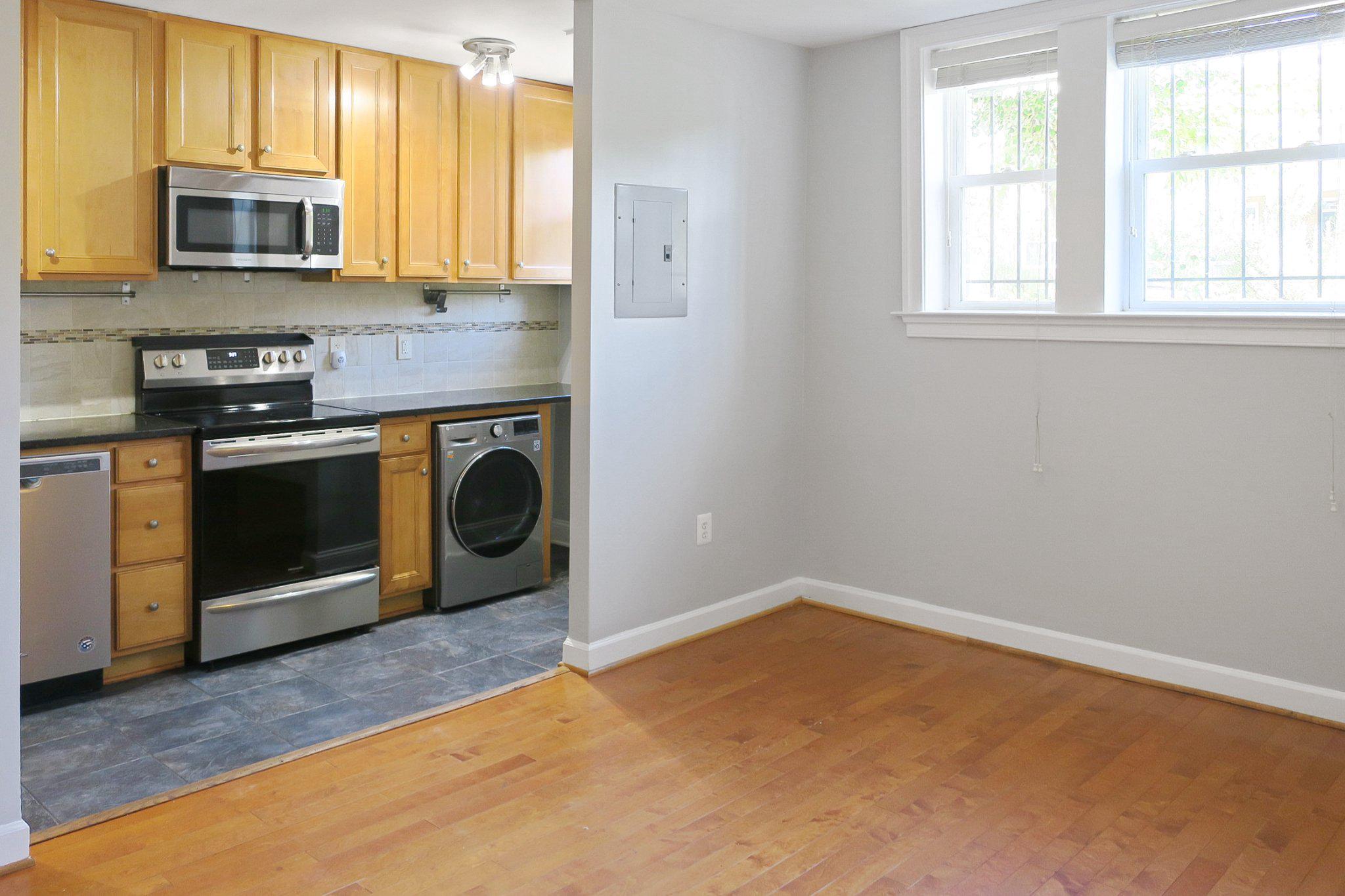 1815 A Street Southeast, Unit 101 Washington, DC 20003 - Photo 4 of 20 Living Room and Kitchen