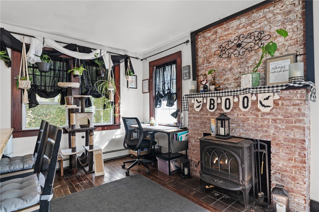 887 Main Street Hopkinton, RI 02832 - Photo 6 of 25 Living room with wood stove