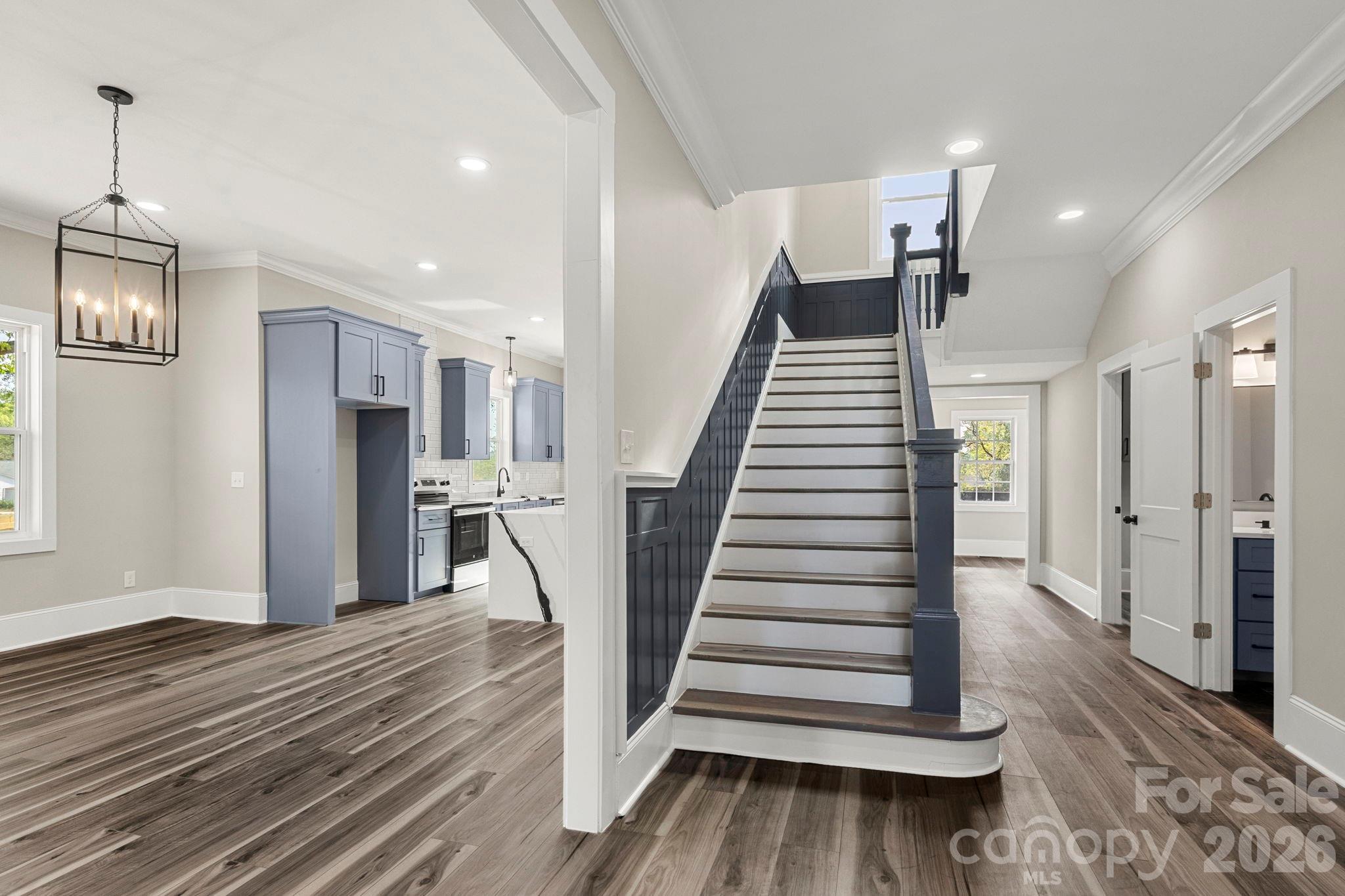 918 North New Hope Road Gastonia, NC 28054 - Photo 12 of 37 a view of entryway and hall with wooden floor