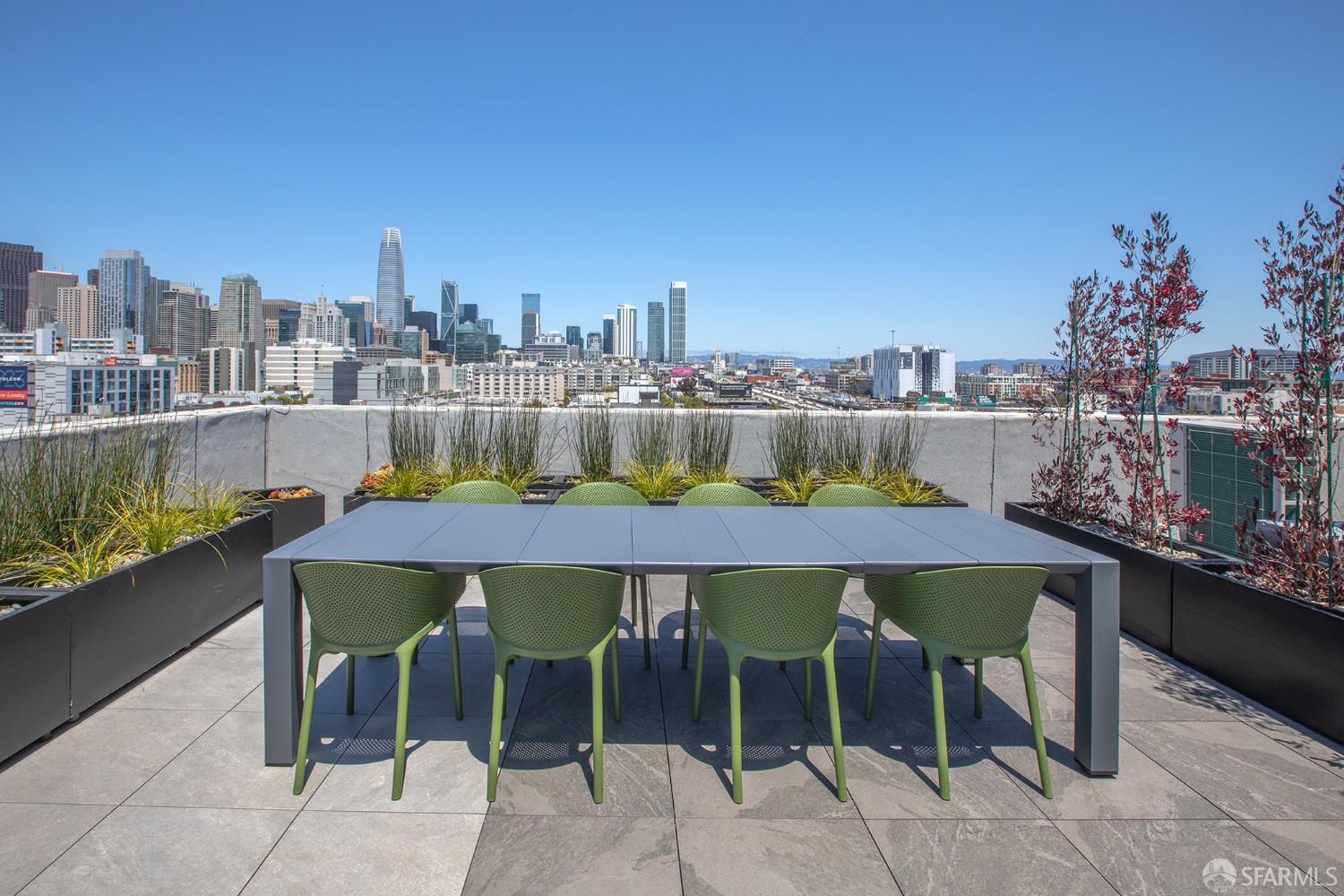 988 Harrison Street, Unit HM6 San Francisco, CA 94107 - Photo 8 of 14 a view of a city from a balcony with furniture