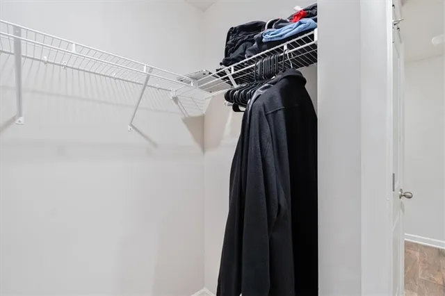 a view of a walk in closet
