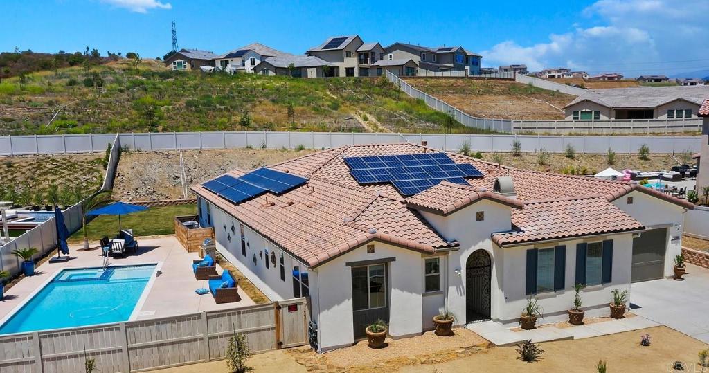 22089 Gallop Way Escondido, CA 92029 - Photo 39 of 43 an aerial view of a house with a swimming pool