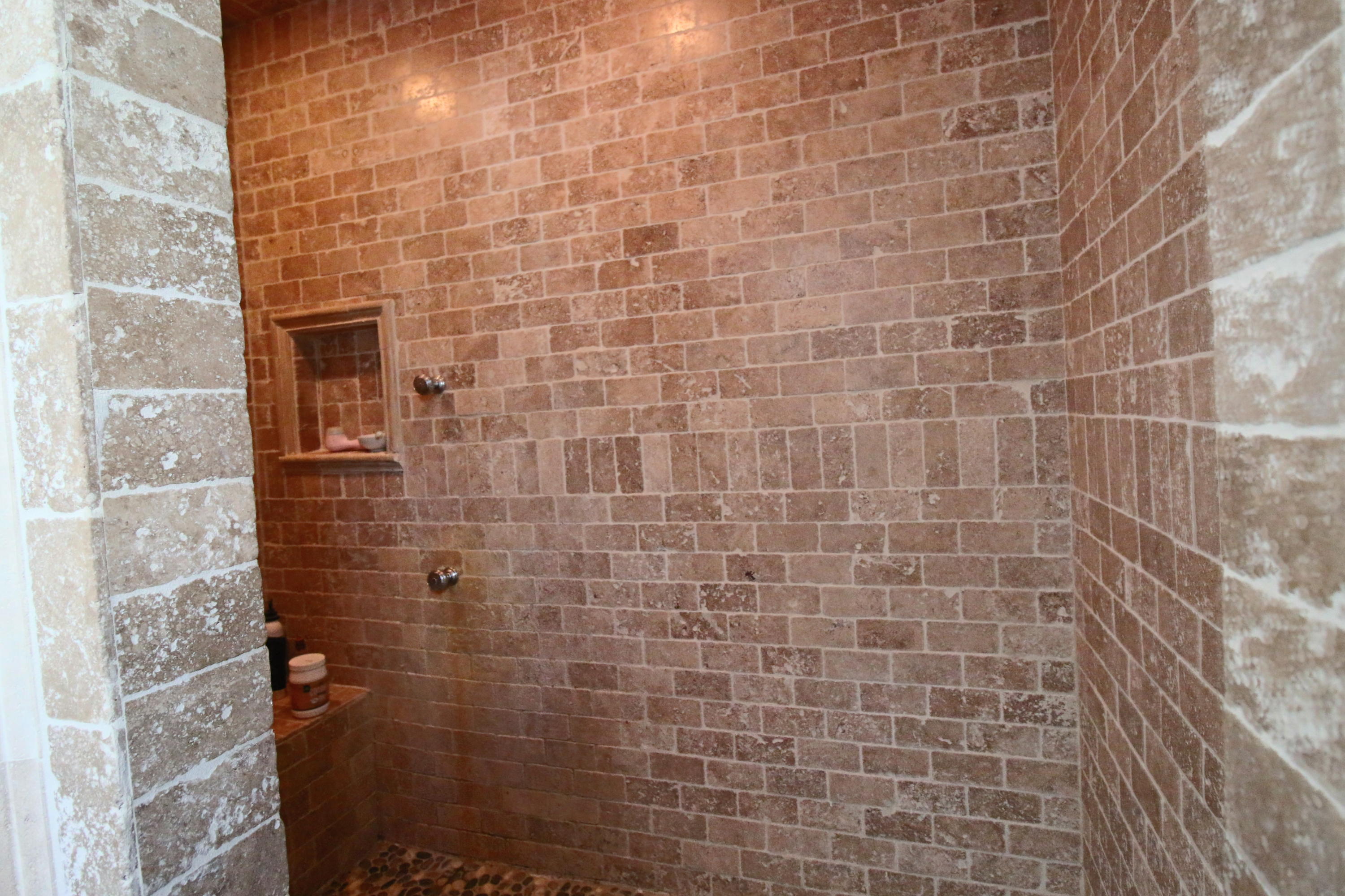 389 Old Mail Road Southern Pines, NC 28387 - Photo 19 of 54 Walk-in shower with body sprays and rain showerhead