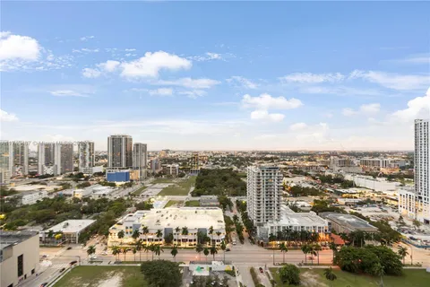 an aerial view of a city