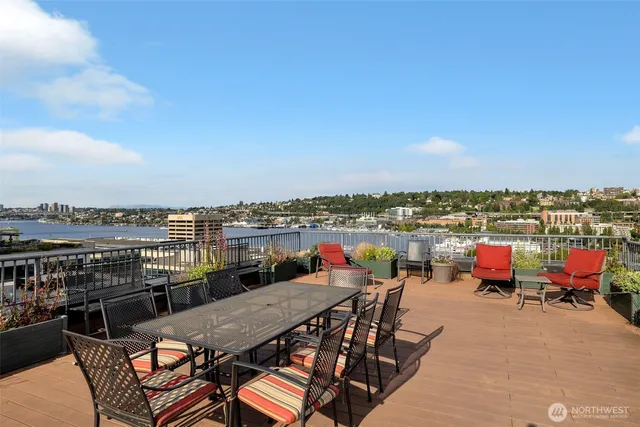 a view of a city from a balcony