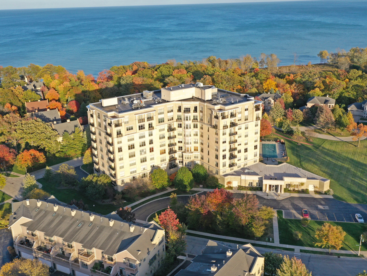 3535 Patten Road, Unit 6E Highland Park, IL 60035 - Photo 2 of 47 a view of a balcony with two chairs and a table
